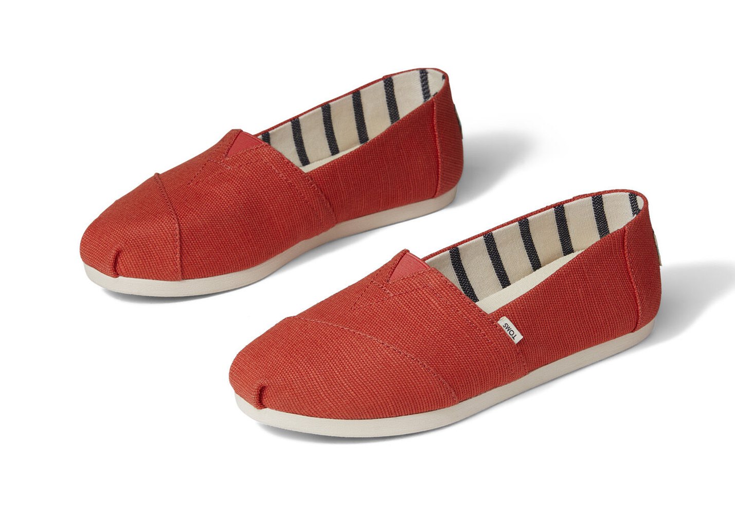 Toms Espadryle Damskie Czerwone - Alpargata Heritage Płócienne - 82UYCVTBE